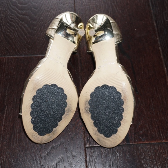 Aldo gold open toe heels - Picture 4 of 6